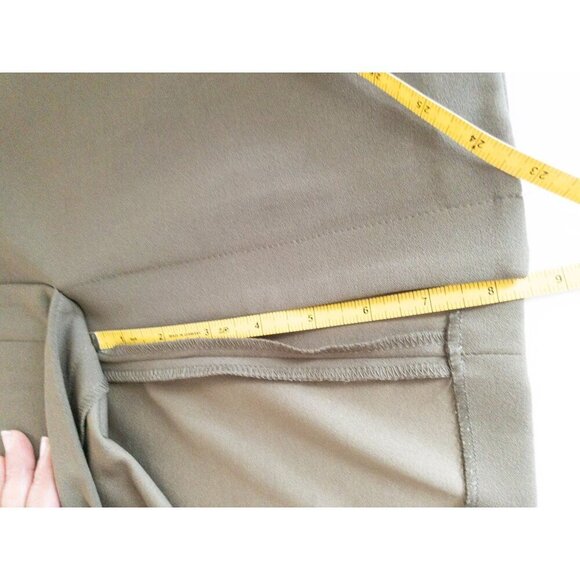 Calvin Klein Sleeveless Olive Green Womens Midi Dress Size 8 Professional Attir - Picture 7 of 11